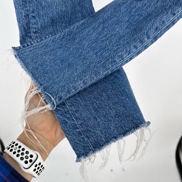 Reformation Serena High Skinny Jeans Size 29 in Maya Blue Raw Hem - Picture 6 of 10